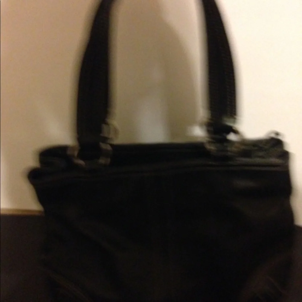Coach rare black leather double pocket soho tote bag y2k vintage